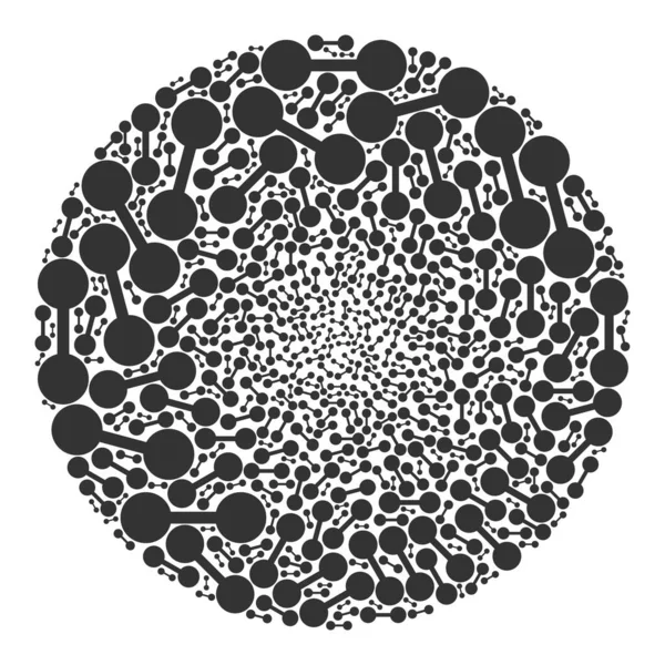 Icono de relación Esférico Globula mosaico — Archivo Imágenes Vectoriales