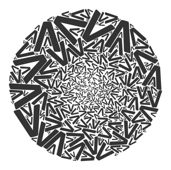 Lambda Grec Lettre Icône Sphérique Cluster Collage — Image vectorielle