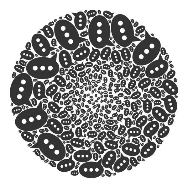 Форум Повідомлення Піктограма Сферична Глобула Мозаїка — стоковий вектор