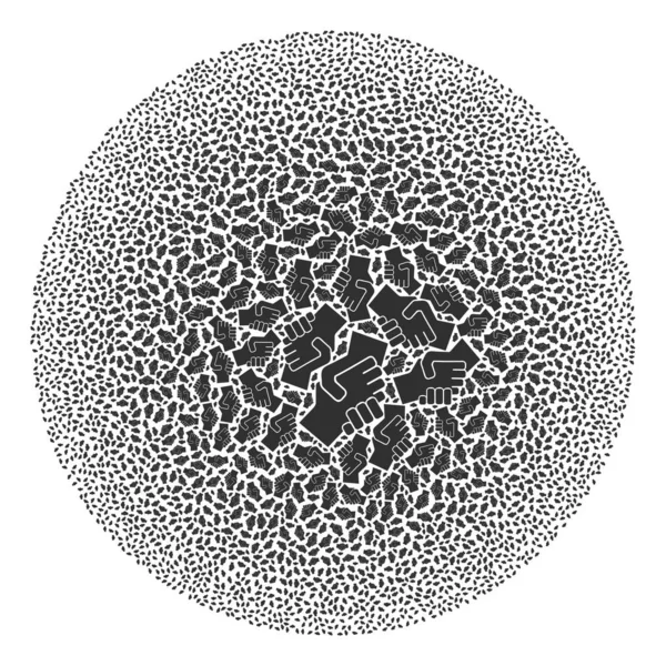 Tokalaşma Simgesi Yuvarlak Kabarcık Kolajı