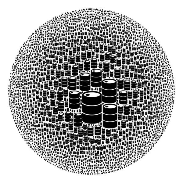 Barrel Icon Spheric Cluster Mosaic — 图库矢量图片