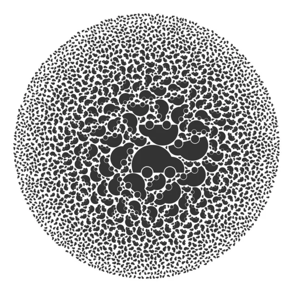 Icono de coche privado burbuja esférica Collage — Vector de stock