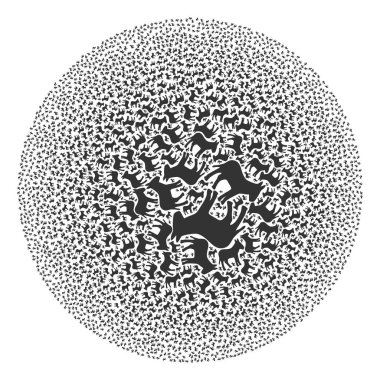 Eşek Simgesi Küre Kolajı