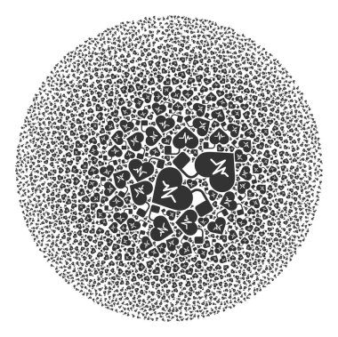 Pulse Pacemaker Simge Küre Kümesi Mozaiği