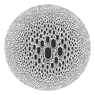 Mikrofon Simgesi Küre Kümesi Mozaiği