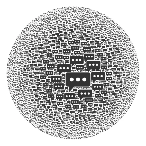 Opinion Cloud Icône Cluster sphérique Mosaïque — Image vectorielle
