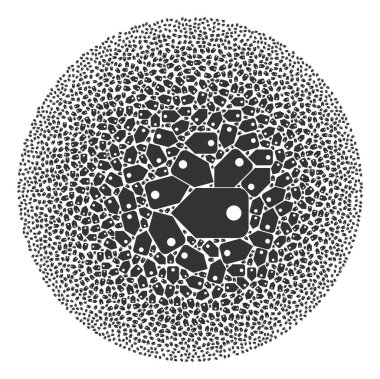 Etiket Simgesi Yuvarlak Küme Kolajı