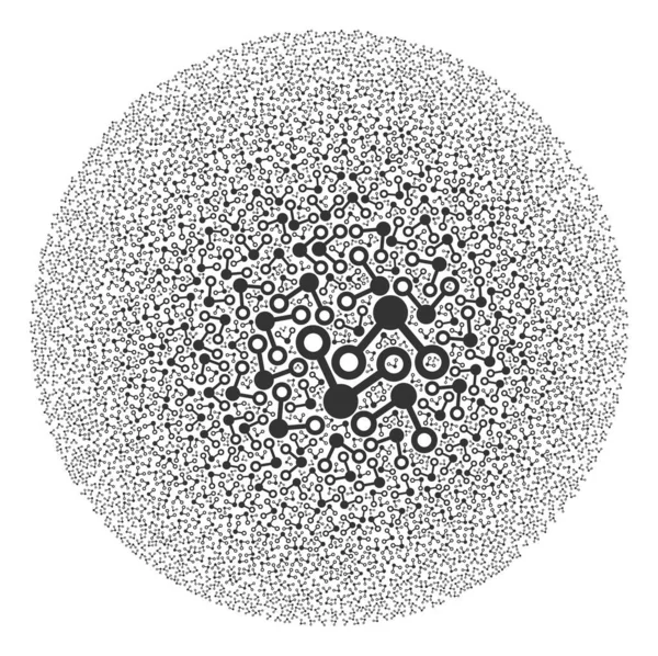 Icône ronde bulle Mosaïque — Image vectorielle