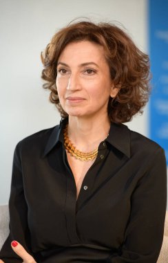 UNESCO Genel Müdürü Audrey Azoulay Rus televizyonuna verdiği röportajda.