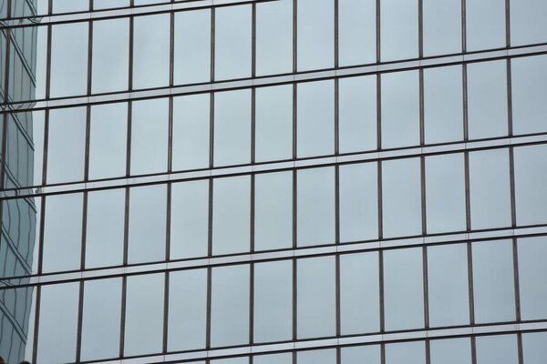 Abstract detail of a high rise glass building