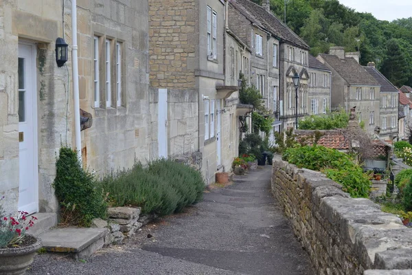 Vieilles Maisons Mitoyennes Dans Une Rue Une Ville Anglaise — Photo