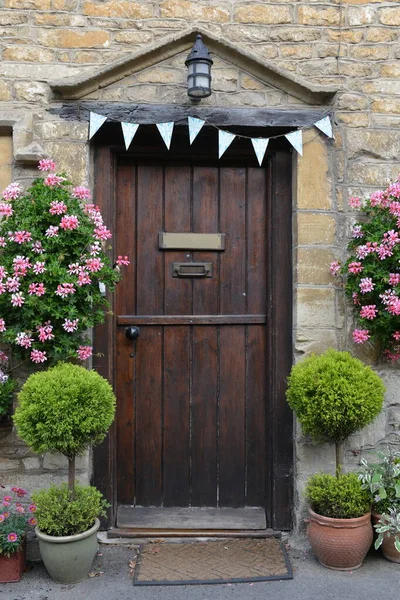 Haustür Eines Schönen Alten Englischen Hauses — Stockfoto