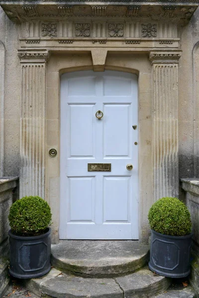 Puerta Entrada Una Hermosa Casa Inglesa Antigua — Foto de Stock