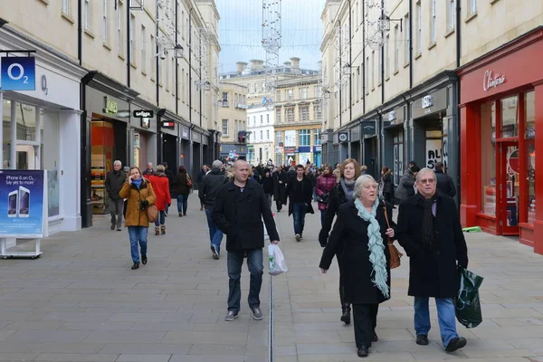 Käufer Besuchen Januar 2015 Eine Tesco Filiale Trowbridge Großbritannien — Stockfoto