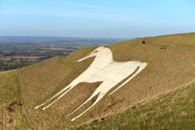 Westbury Beyaz Atı 'nın Salisbury Ovası' ndaki Bahar Günü Manzarası