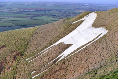 Westbury Beyaz Atı 'nın Salisbury Ovası' ndaki Bahar Günü Manzarası