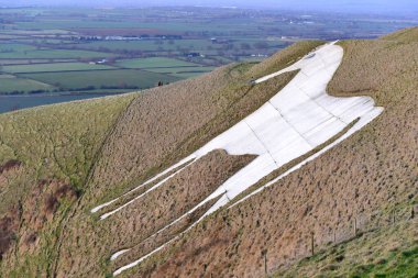 Westbury Beyaz Atı 'nın Salisbury Ovası' ndaki Bahar Günü Manzarası