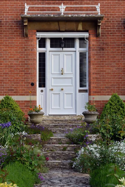 Haustür Eines Schönen Alten Hauses Einer Straße Einer Englischen Stadt — Stockfoto