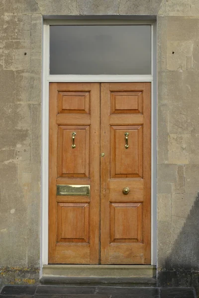 Front Door Beautiful Old House Street English City — Stock Photo, Image