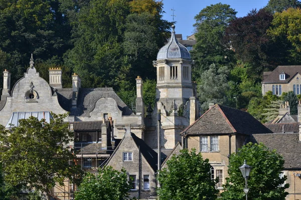 Vista Edifícios Uma Bela Cidade Seja Cidade Histórica Bradford Avon — Fotografia de Stock