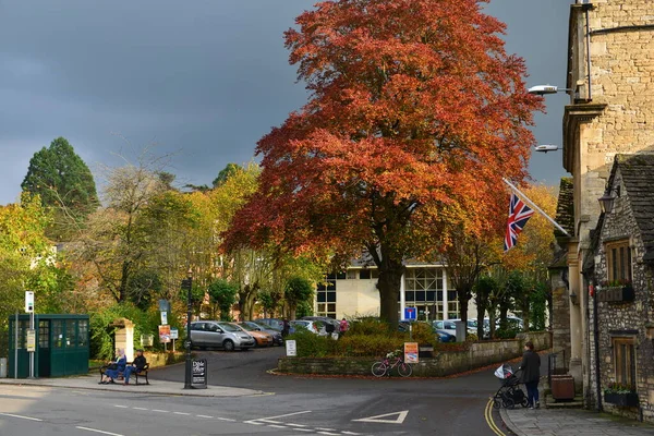 Street Seen Town Centre November 2015 Bradford Avon Historic Wiltshire — стоковое фото