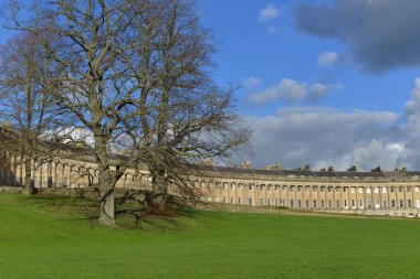 Tarihsel Gürcistan döneminden kalma şehir evlerinin dış görünüşü. Somerset İngiltere 'nin Bath kentindeki Circus.