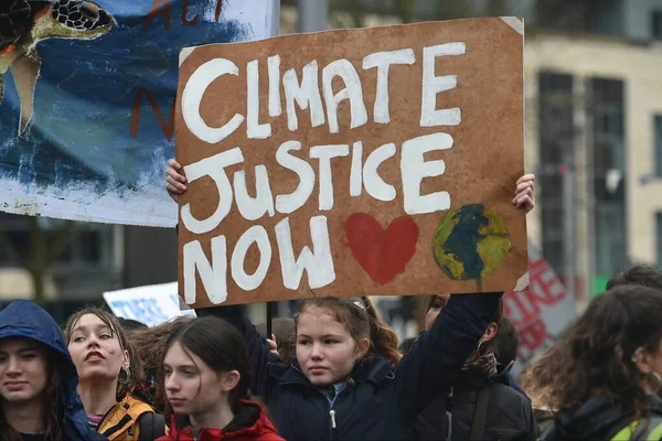 Ακτιβιστές Του Περιβάλλοντος Συμμετέχουν Συγκέντρωση Bristol Youth Strike Climate Bys4C — Φωτογραφία Αρχείου