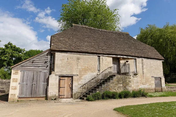 Das Äußere Eines Schönen Alten Hauses Einer Straße Einer Englischen — Stockfoto