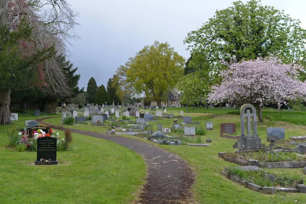 View Winding Path Cemetery April 2016 Trowbridge — стоковое фото