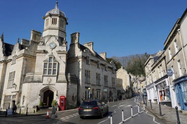 A street is seen in the town centre on March 16, 2021 in Bradford on Avon, UK.