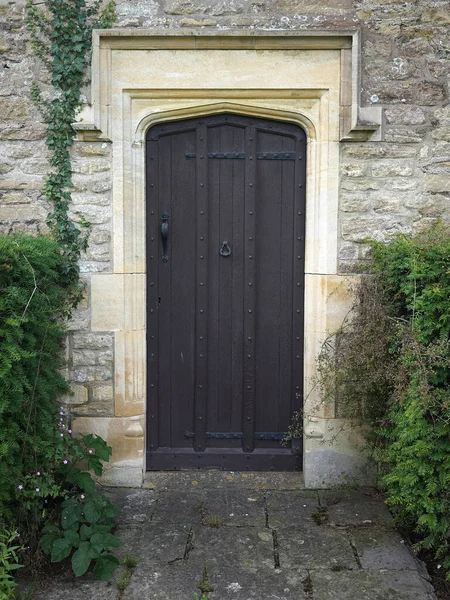 Porte Entrée Une Belle Maison Ancienne Dans Une Rue Une — Photo