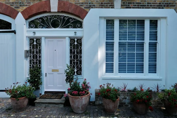 Voordeur Van Een Prachtig Oud Huis Aan Een Straat Een — Stockfoto