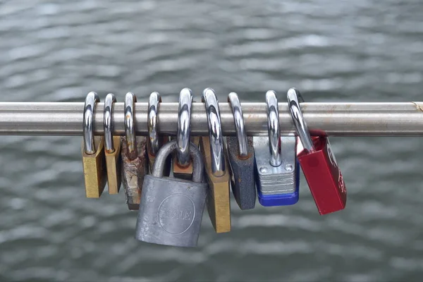 Bristol October 2016 Padlocks Hang Bridge Town Centre Known Love — Photo