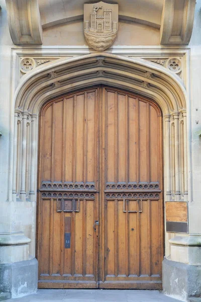 Beautiful Old Oak Door Background — Stock Photo, Image