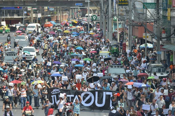 Протестующие Против Переворота Маршируют Центральной Улице Города Мая 2014 Года — стоковое фото
