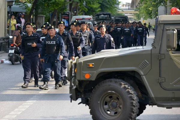 An armed Thai soldiers guard on a street during an anti coup rally on May 25, 2014 in Bangkok, Thailand. Thailand has seen 20 coup d'etat and attempted coups since 1912.