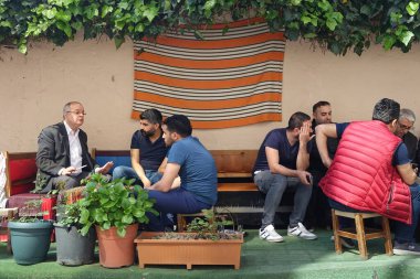 Istanbul, Turkey - April 23, 2018: a group of people in the city