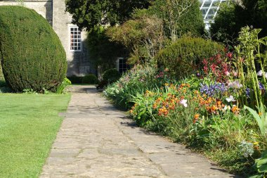 Bath, UK - May 9, 2018: View of garden in the city 