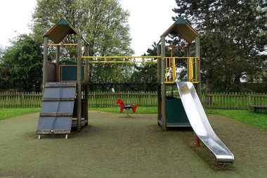Bath, UK - May 9, 2018: View of the playground in the city 