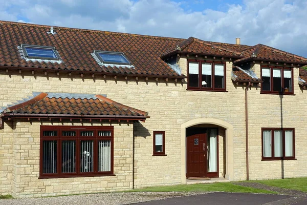 Exterior View Traditional Stone House Street English Town — Stock Photo, Image