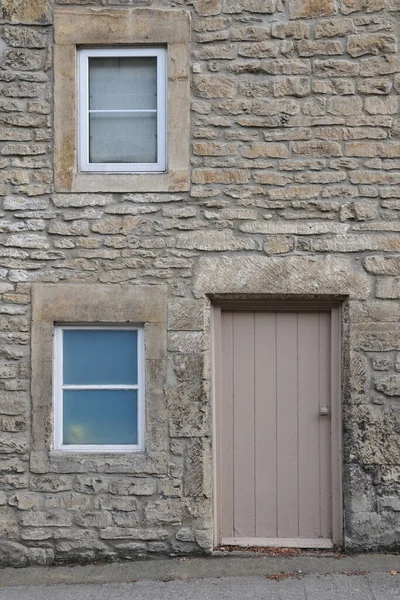 Přední Dveře Krásného Starého Domu Ulici Anglickém Městě — Stock fotografie