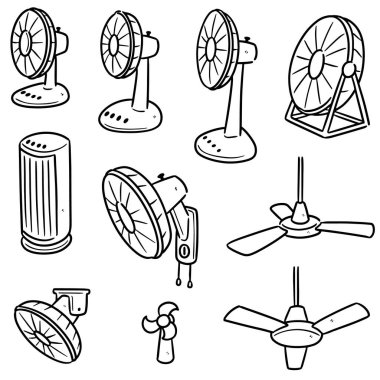 vektör set fan