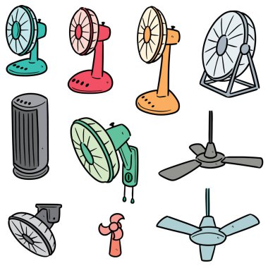 vektör set fan