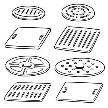 vektör drenaj kapağının ayarla