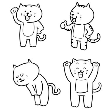 vektör kedi kümesi