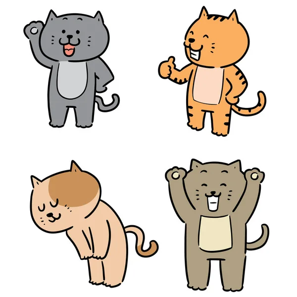 Vector Conjunto Gatos — Archivo Imágenes Vectoriales