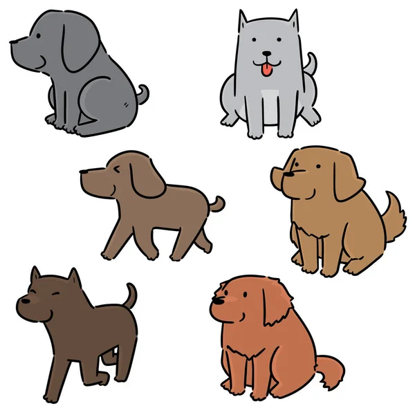 Jeu Vectoriel Chien — Image vectorielle