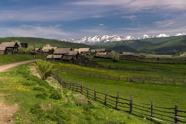 Stará Vesnice Buryat Údolí Tunkinskaya — Stock fotografie