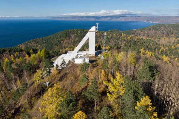 Vista Aérea Observatório Astrofísico Baikal Listvyanka Imagens De Bancos De Imagens