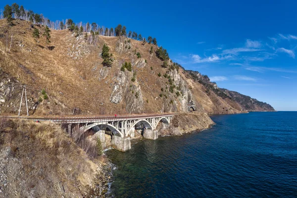 Γέφυρα Του Σιδηροδρόμου Circum Baikal — Φωτογραφία Αρχείου